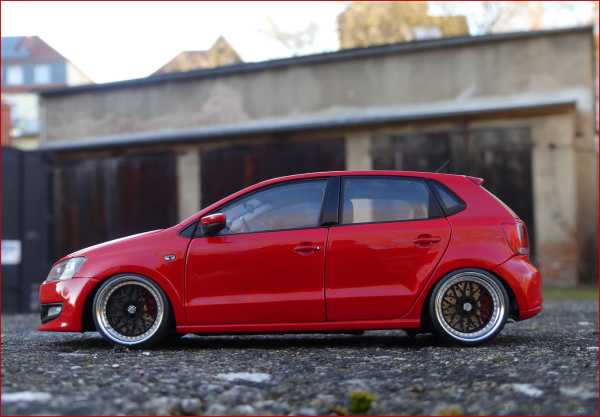 1:18 VW Polo 6R NEW 2010 RED Edition + BBS RS Alufelgen = RAR